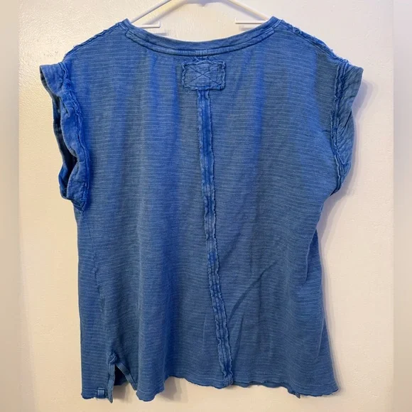 We The Free Women’s Our Time Tee Cobalt Blue Free People Medium - Picture 7 of 8
